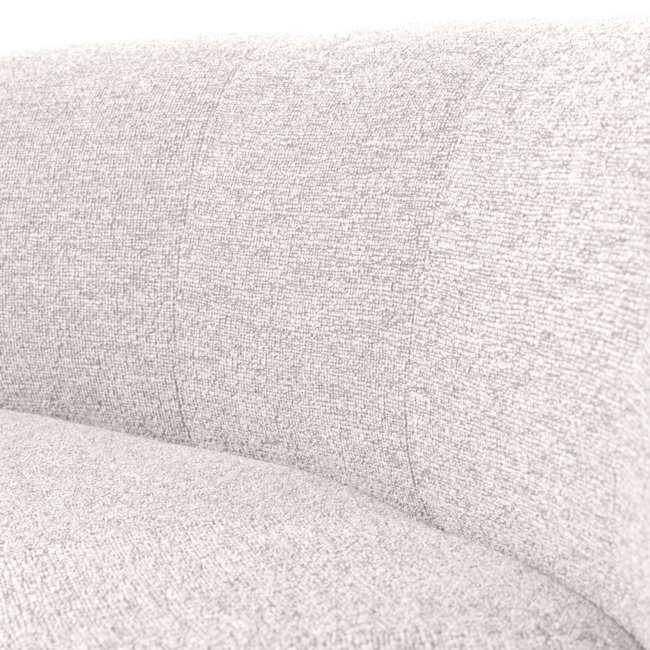 Woood Mojo Base Eetbank Halfronde Hoek Rug Boucle Ecru [FSC]