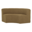 Woood Mojo Base Eetbank Halfronde Hoek Rug Boucle Geel/Bruin [FSC]