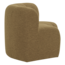 Woood Mojo Base Eetbank Halfronde Hoek Rug Boucle Geel/Bruin [FSC]