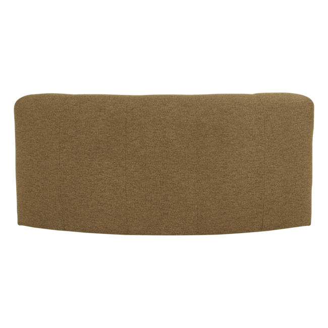 Woood Mojo Base Eetbank Halfronde Hoek Rug Boucle Geel/Bruin [FSC]
