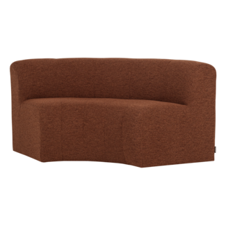 Woood Mojo Base Eetbank Halfronde Hoek Rug Boucle Roestbruin [FSC]