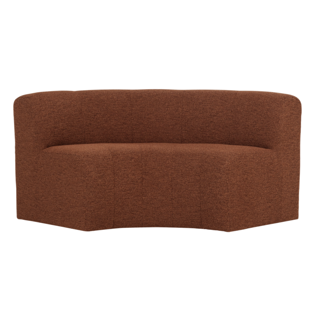Woood Mojo Base Eetbank Halfronde Hoek Rug Boucle Roestbruin [FSC]
