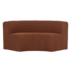 Woood Mojo Base Eetbank Halfronde Hoek Rug Boucle Roestbruin [FSC]