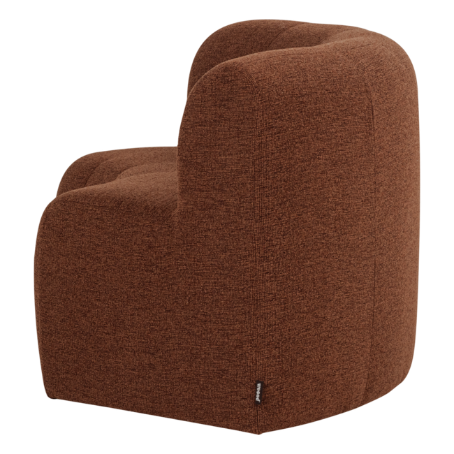 Woood Mojo Base Eetbank Halfronde Hoek Rug Boucle Roestbruin [FSC]