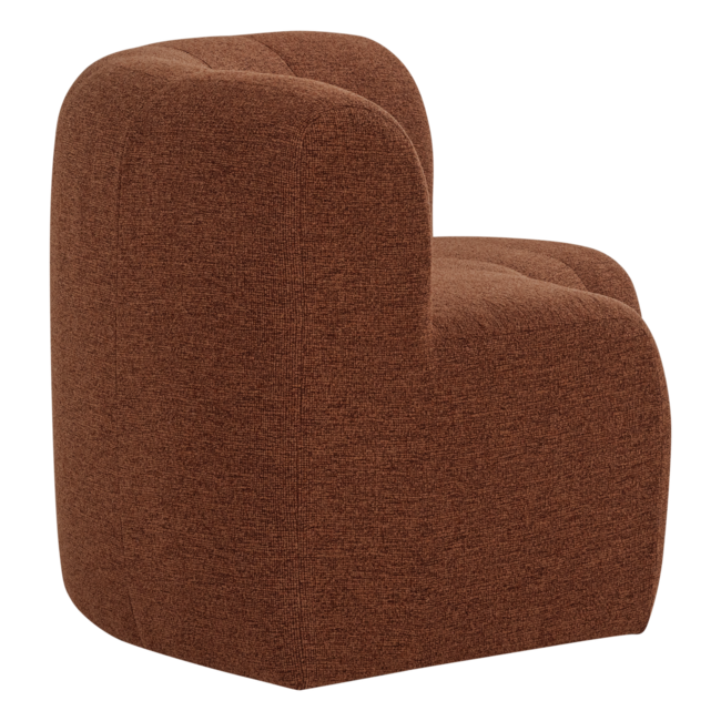 Woood Mojo Base Eetbank Halfronde Hoek Rug Boucle Roestbruin [FSC]