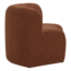 Woood Mojo Base Eetbank Halfronde Hoek Rug Boucle Roestbruin [FSC]