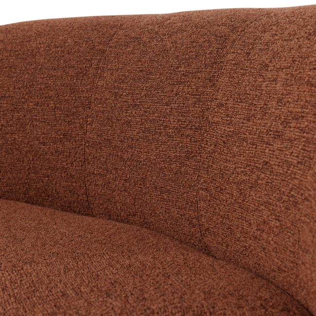 Woood Mojo Base Eetbank Halfronde Hoek Rug Boucle Roestbruin [FSC]