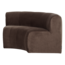 Woood Mojo Base Eetbank Halfronde Hoek Rug Velvet Bruin [FSC]