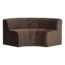 Woood Mojo Base Eetbank Halfronde Hoek Rug Velvet Bruin [FSC]