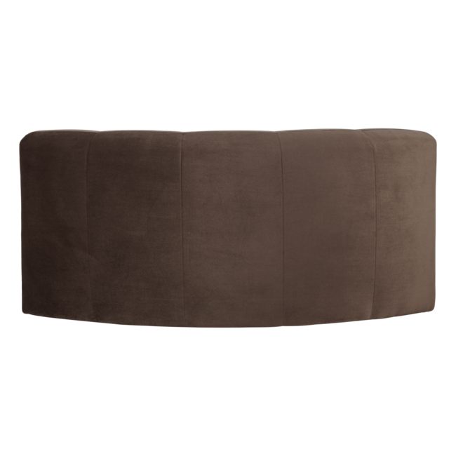 Woood Mojo Base Eetbank Halfronde Hoek Rug Velvet Bruin [FSC]