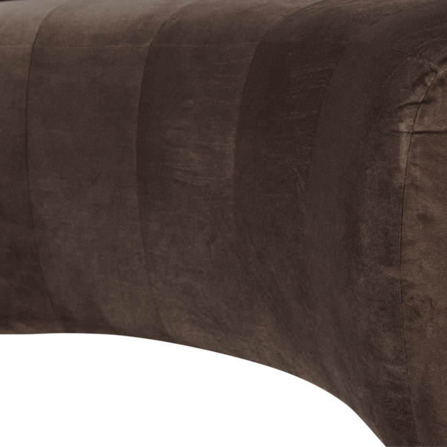 Woood Mojo Base Eetbank Halfronde Hoek Rug Velvet Bruin [FSC]