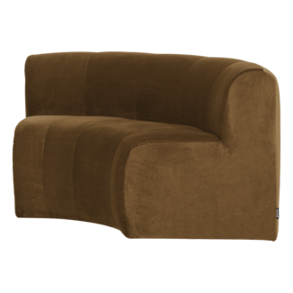 Woood Mojo Base Eetbank Halfronde Hoek Rug Velvet Honinggeel [FSC]