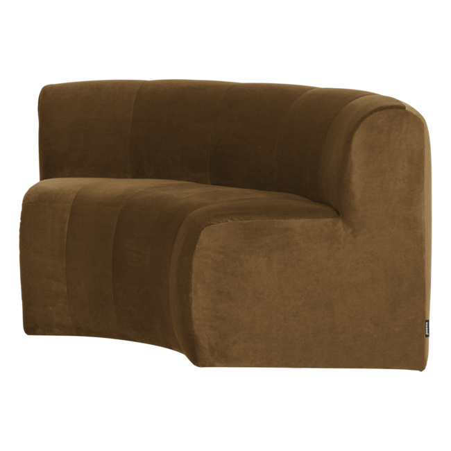 Woood Mojo Base Eetbank Halfronde Hoek Rug Velvet Honinggeel [FSC]