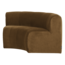 Woood Mojo Base Eetbank Halfronde Hoek Rug Velvet Honinggeel [FSC]