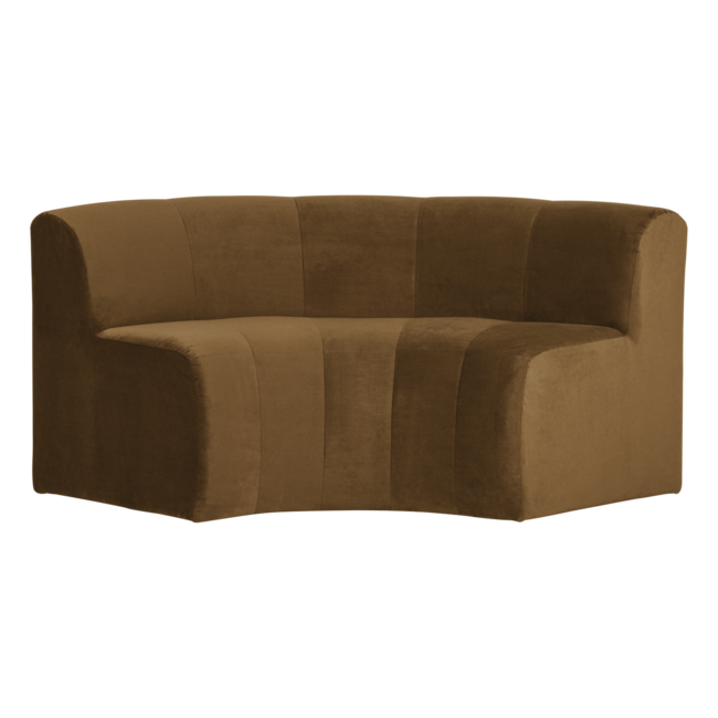 Woood Mojo Base Eetbank Halfronde Hoek Rug Velvet Honinggeel [FSC]
