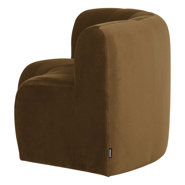 Woood Mojo Base Eetbank Halfronde Hoek Rug Velvet Honinggeel [FSC]