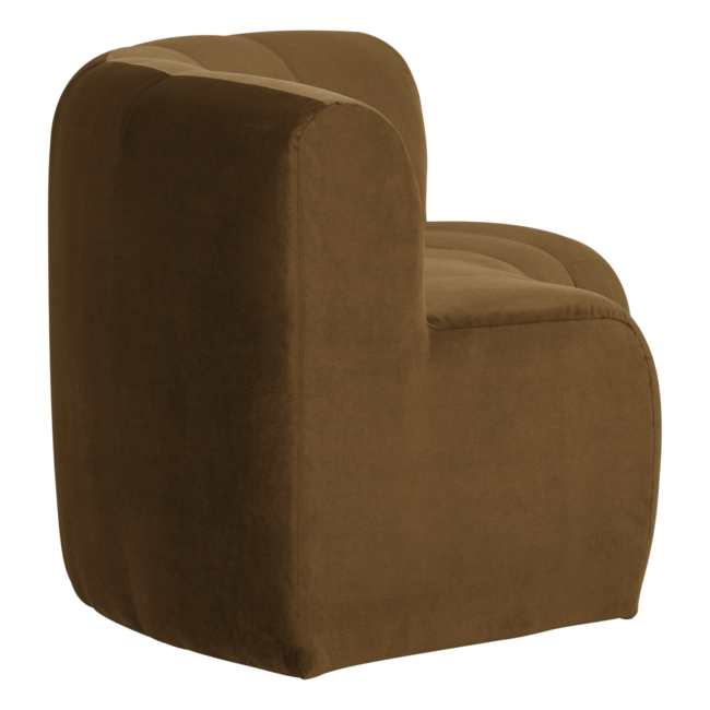 Woood Mojo Base Eetbank Halfronde Hoek Rug Velvet Honinggeel [FSC]
