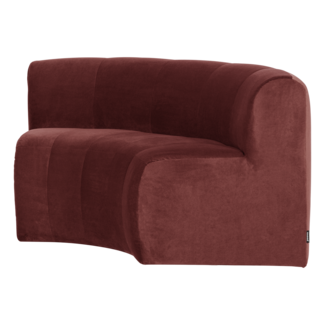 Woood Mojo Base Eetbank Halfronde Hoek Rug Velvet K.Bruin [FSC]
