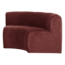 Woood Mojo Base Eetbank Halfronde Hoek Rug Velvet K.Bruin [FSC]