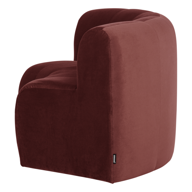 Woood Mojo Base Eetbank Halfronde Hoek Rug Velvet K.Bruin [FSC]