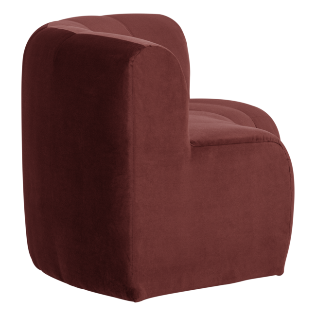 Woood Mojo Base Eetbank Halfronde Hoek Rug Velvet K.Bruin [FSC]