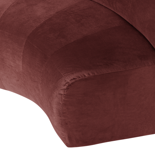 Woood Mojo Base Eetbank Halfronde Hoek Rug Velvet K.Bruin [FSC]