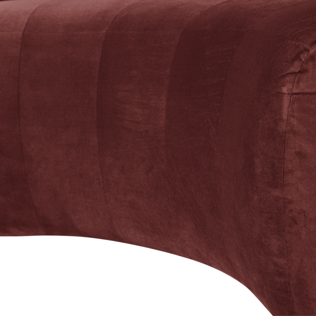 Woood Mojo Base Eetbank Halfronde Hoek Rug Velvet K.Bruin [FSC]