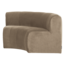 Woood Mojo Base Eetbank Halfronde Hoek Rug Velvet Khaki [FSC]