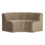 Woood Mojo Base Eetbank Halfronde Hoek Rug Velvet Khaki [FSC]