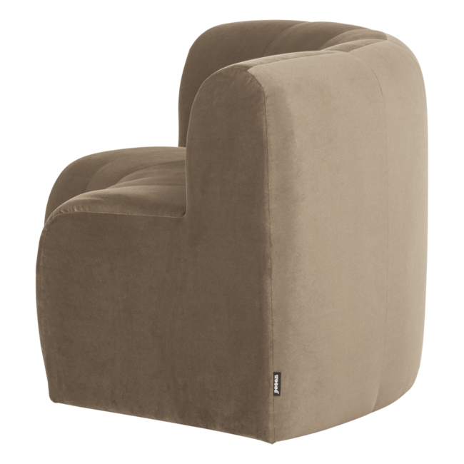 Woood Mojo Base Eetbank Halfronde Hoek Rug Velvet Khaki [FSC]