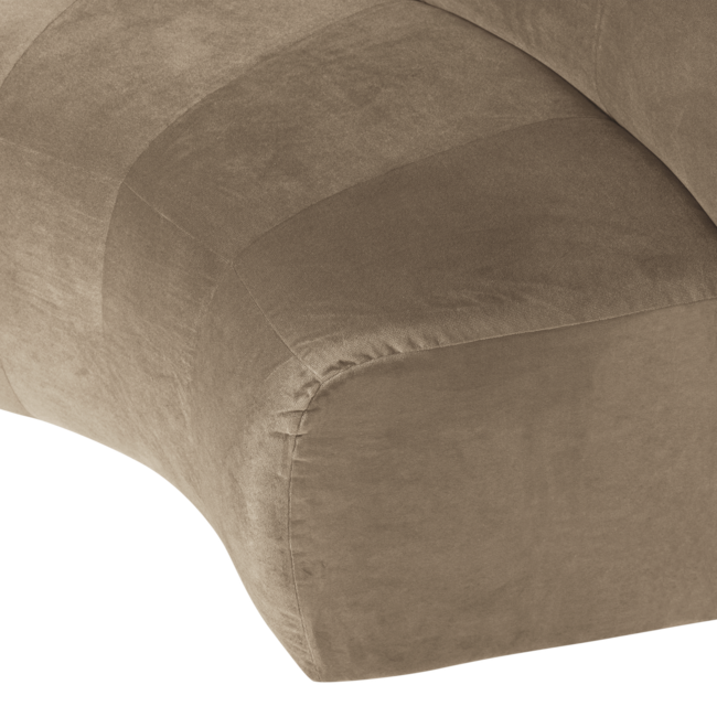 Woood Mojo Base Eetbank Halfronde Hoek Rug Velvet Khaki [FSC]
