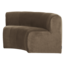 Woood Mojo Base Eetbank Halfronde Hoek Rug Velvet Taupe [FSC]