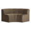 Woood Mojo Base Eetbank Halfronde Hoek Rug Velvet Taupe [FSC]