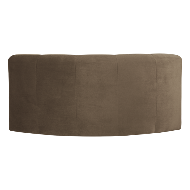 Woood Mojo Base Eetbank Halfronde Hoek Rug Velvet Taupe [FSC]