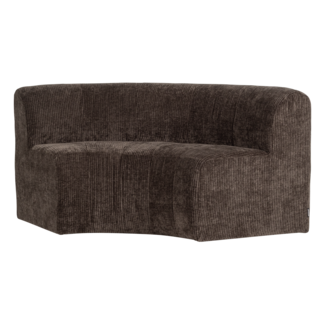 Woood Mojo Base Eetbank Halfronde Hoek Rugleuning Rib Bruin [FSC]