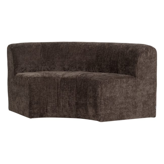 Woood Mojo Base Eetbank Halfronde Hoek Rugleuning Rib Bruin [FSC]