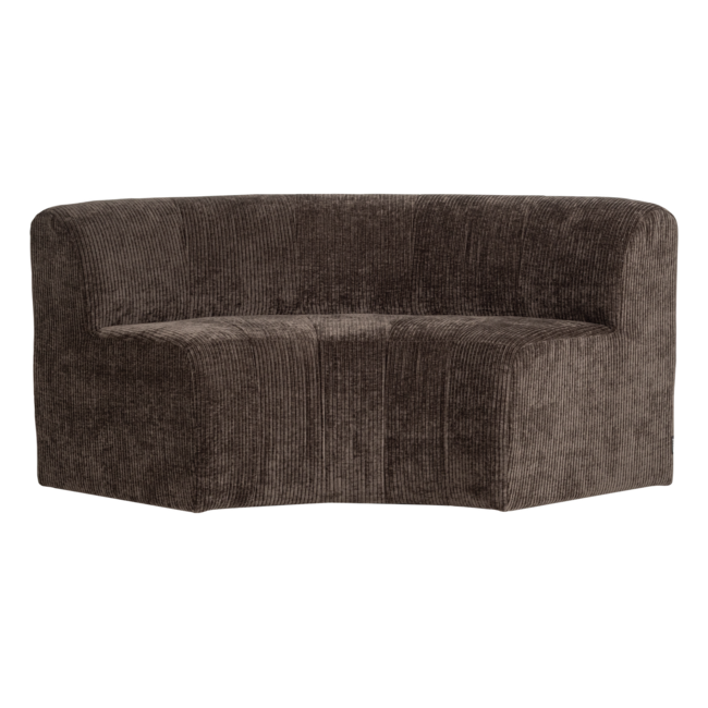 Woood Mojo Base Eetbank Halfronde Hoek Rugleuning Rib Bruin [FSC]