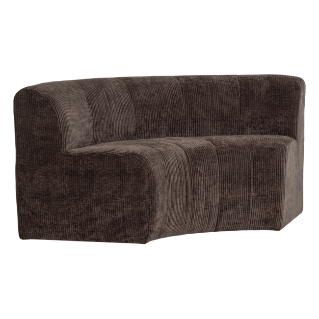 Woood Mojo Base Eetbank Halfronde Hoek Rugleuning Rib Bruin [FSC]