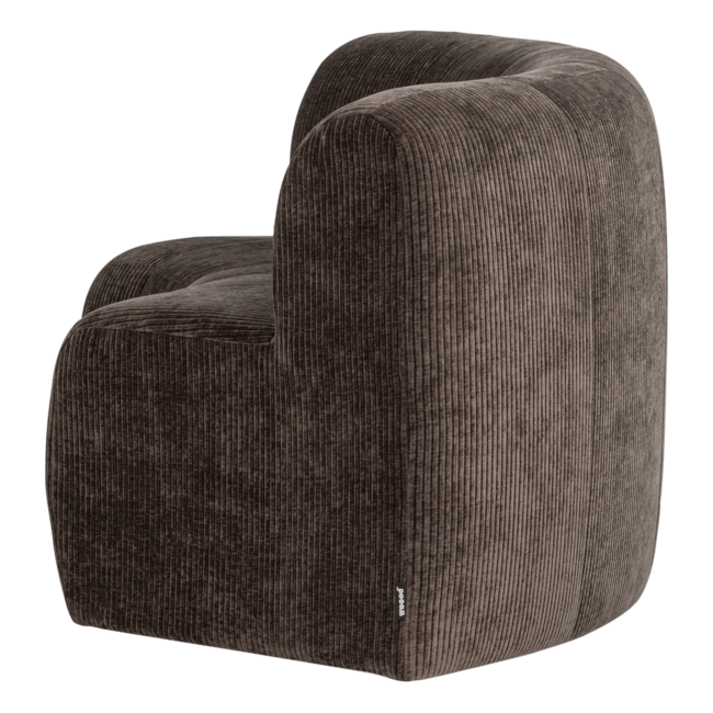 Woood Mojo Base Eetbank Halfronde Hoek Rugleuning Rib Bruin [FSC]
