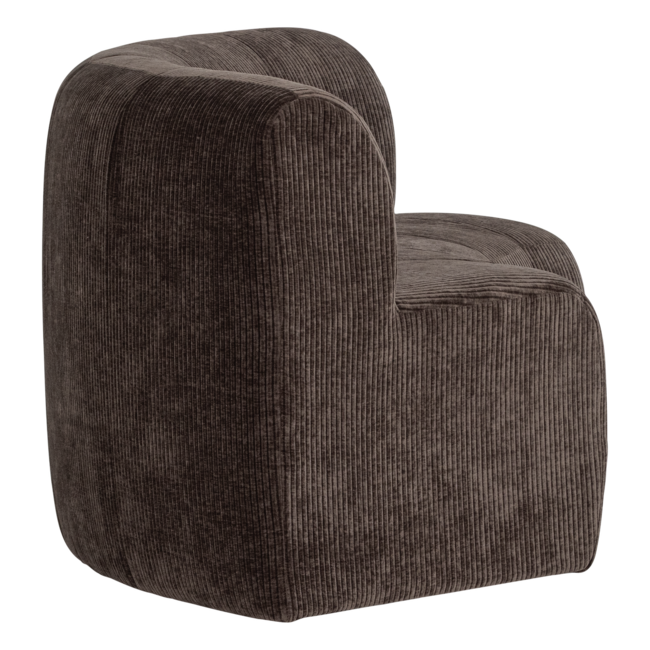 Woood Mojo Base Eetbank Halfronde Hoek Rugleuning Rib Bruin [FSC]