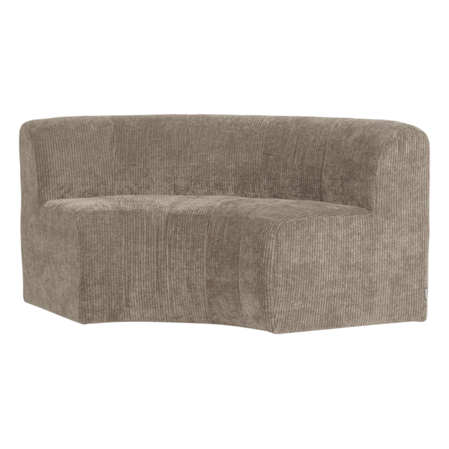Woood Mojo Base Eetbank Halfronde Hoek Rugleuning Rib D.Zand [FSC]
