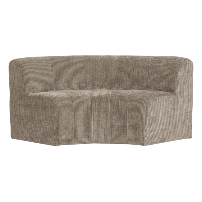 Woood Mojo Base Eetbank Halfronde Hoek Rugleuning Rib D.Zand [FSC]