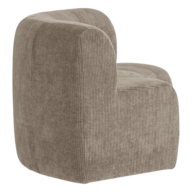 Woood Mojo Base Eetbank Halfronde Hoek Rugleuning Rib D.Zand [FSC]