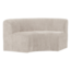 Woood Mojo Base Eetbank Halfronde Hoek Rugleuning Rib Ecru [FSC]
