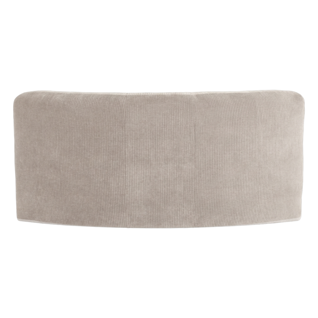 Woood Mojo Base Eetbank Halfronde Hoek Rugleuning Rib Ecru [FSC]