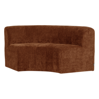Woood Mojo Base Eetbank Halfronde Hoek Rugleuning Rib R.Bruin[Fsc]
