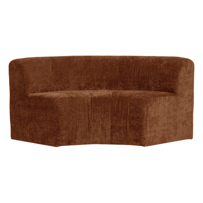 Woood Mojo Base Eetbank Halfronde Hoek Rugleuning Rib R.Bruin[Fsc]