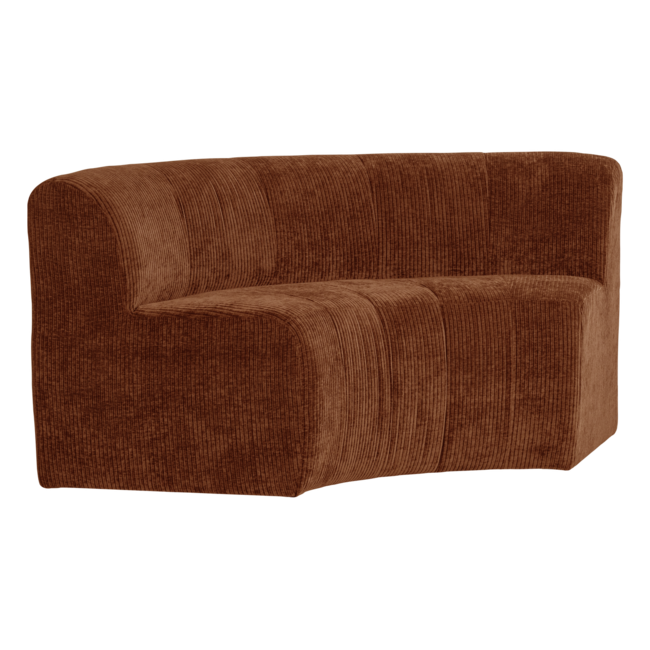 Woood Mojo Base Eetbank Halfronde Hoek Rugleuning Rib R.Bruin[Fsc]