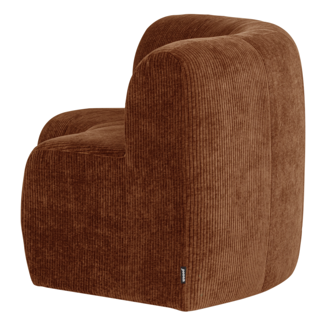 Woood Mojo Base Eetbank Halfronde Hoek Rugleuning Rib R.Bruin[Fsc]