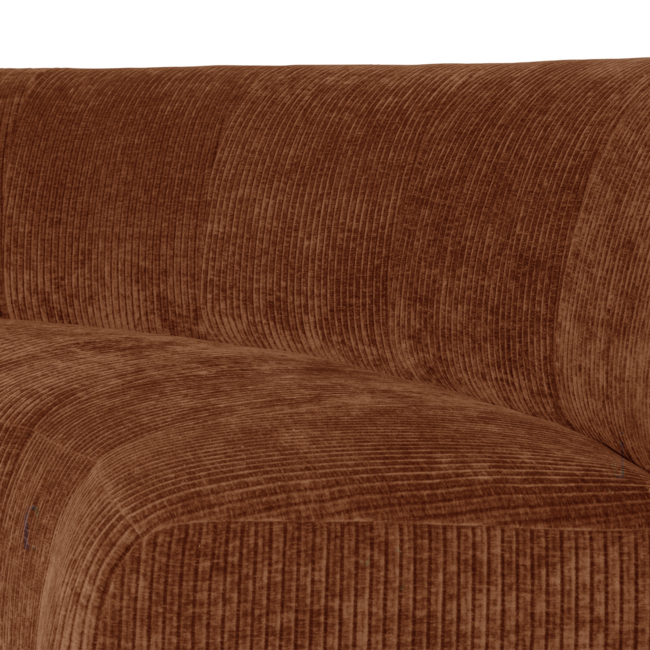 Woood Mojo Base Eetbank Halfronde Hoek Rugleuning Rib R.Bruin[Fsc]